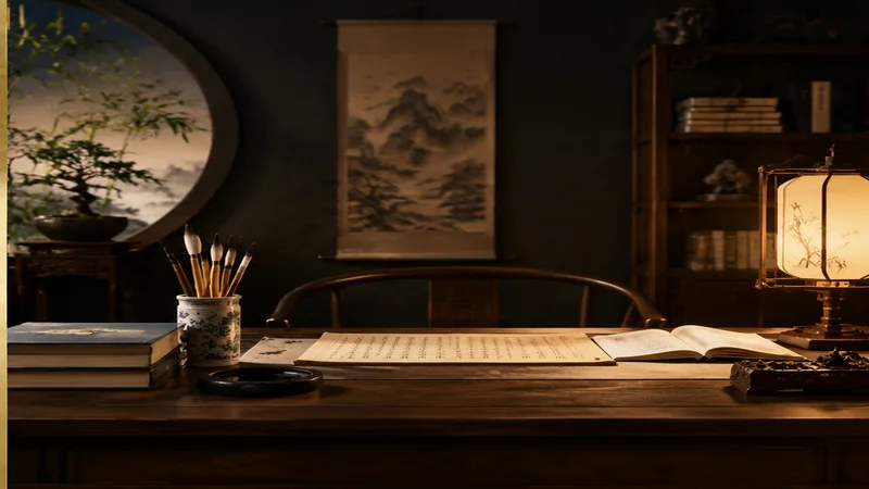 Feng Shui study desk setup for exam preparation