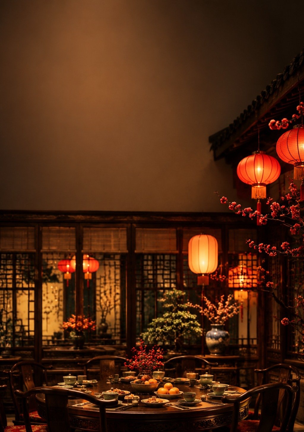 Parent and Child Walking on Ancient Chinese Path Together – Generational Love Wallpaper
