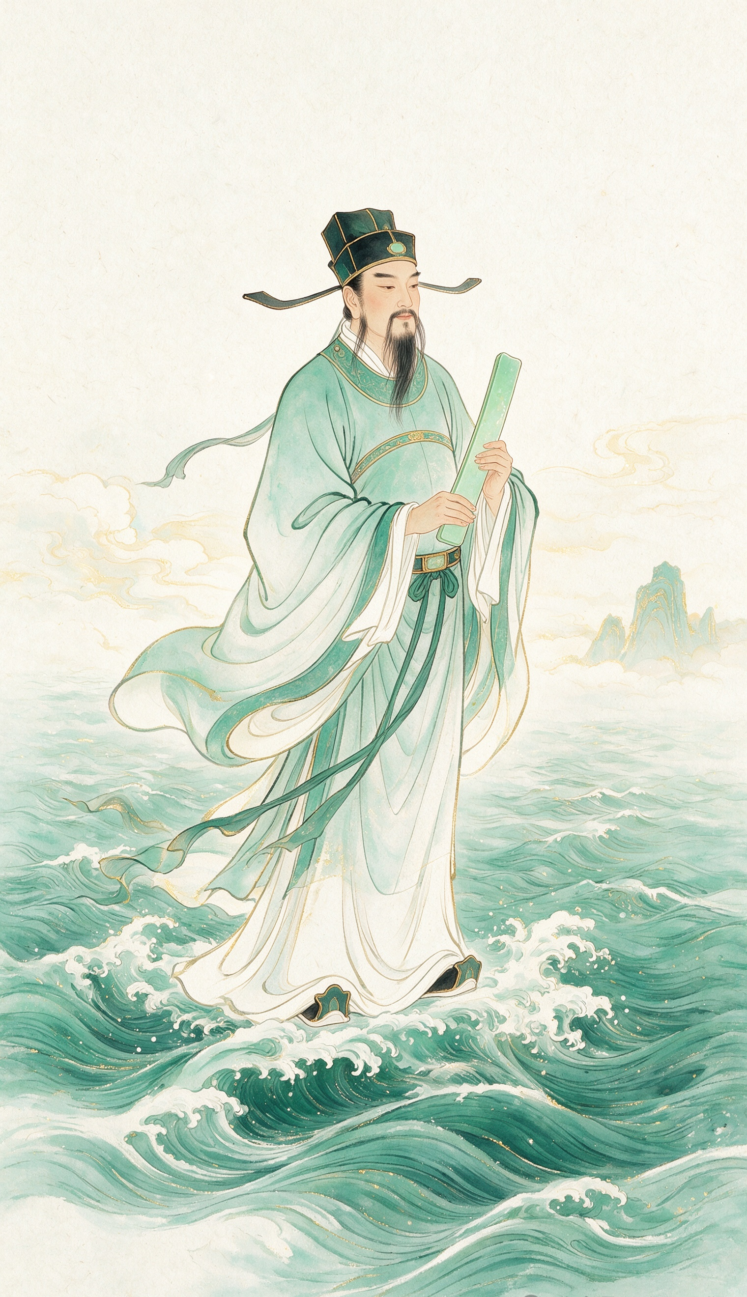 Cao Guojiu Eight Immortals Good Luck Wallpaper – Redemption and Letting Go