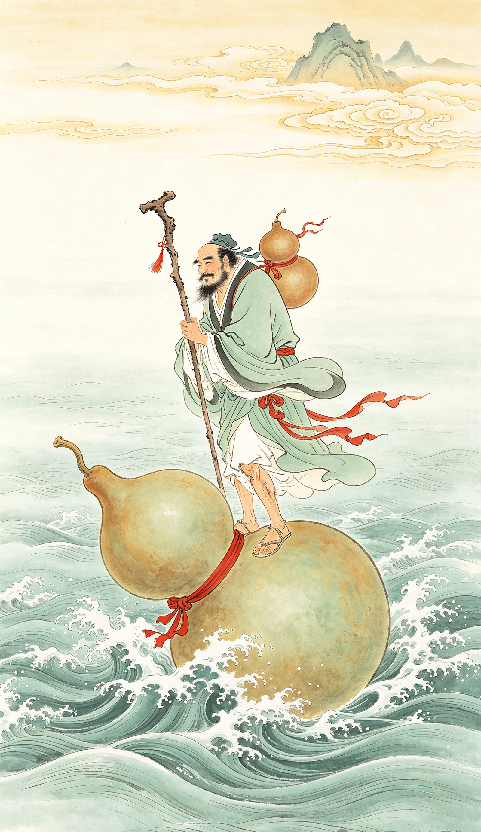 Tieguai Li Eight Immortals Good Luck Wallpaper – Acceptance and Dignity