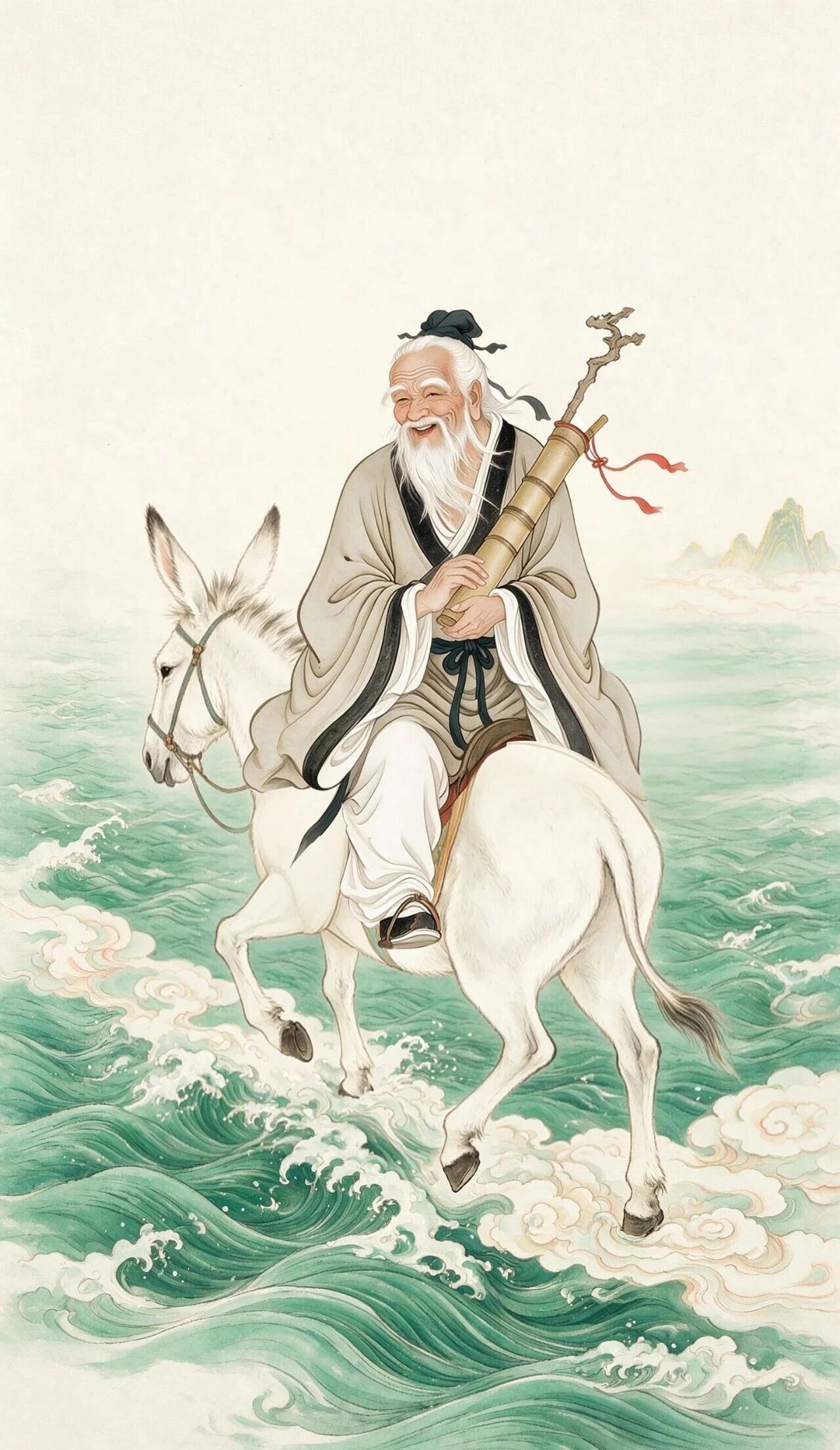 Zhang Guolao Eight Immortals Good Luck Wallpaper – Wisdom of Age