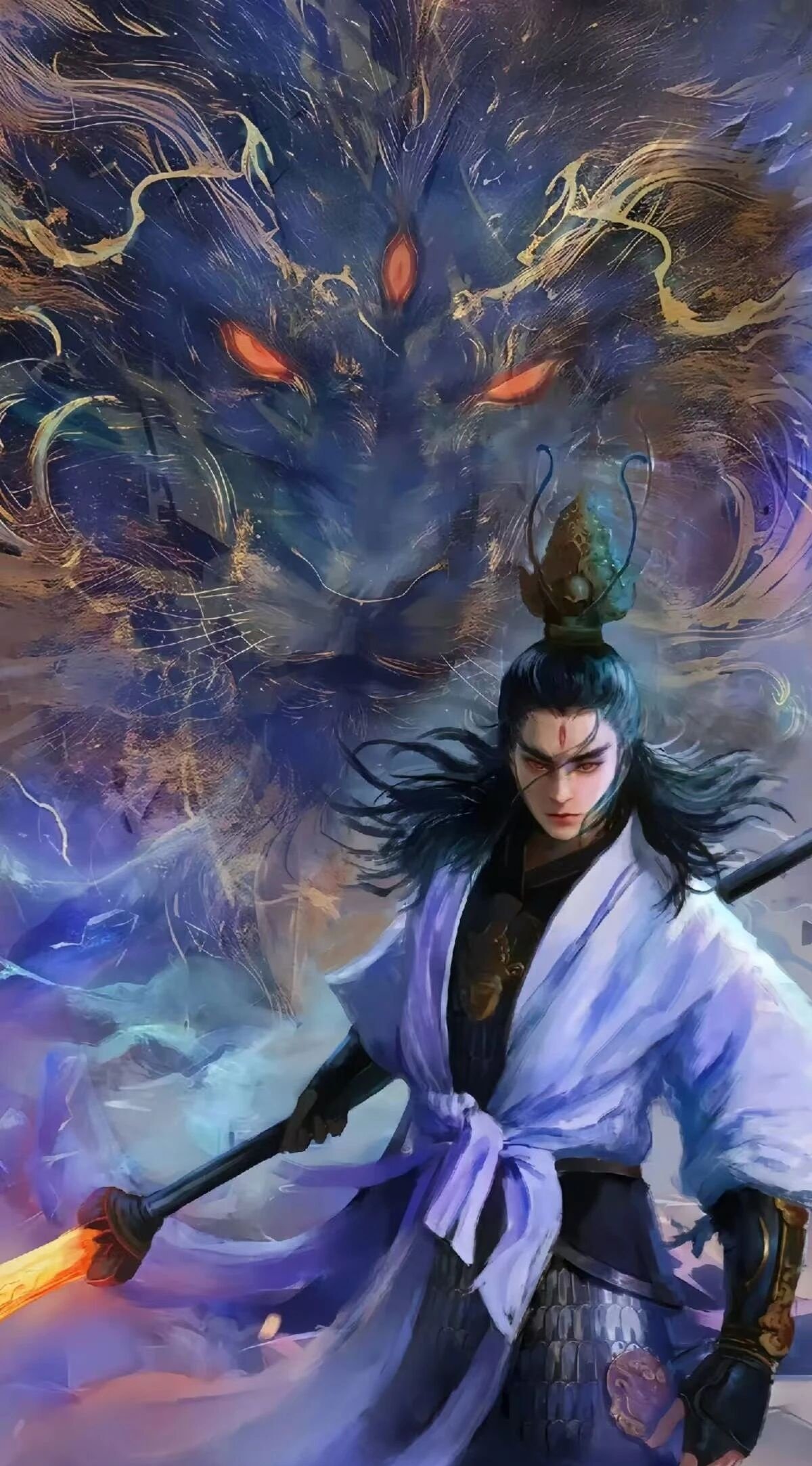 Yang Jian Erlang Shen Chinese Mythology Good Luck Wallpaper – Power With Integrity